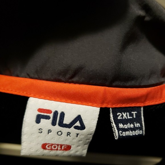 Fila Sport Golf Windbreaker 1/4 Zip / Side Zip Jacket Sz 2XLT - Picture 9 of 12